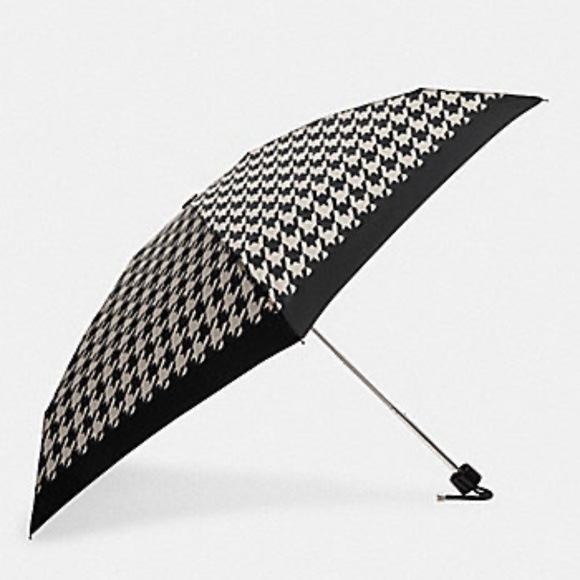 Coach Accessories - **SOLD** COACH MINI UMBRELLA IN HOUNDSTOOTH PRINT - NWT!